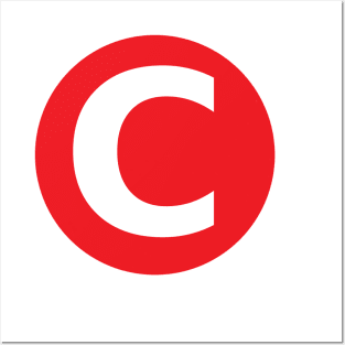 Letter C Big Red Dot Letters & Numbers Posters and Art